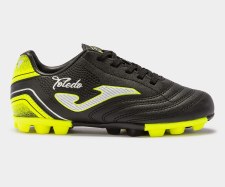 Joma Toledo Junior Hard Ground Football Boots (Black Flo Yellow) Size 3